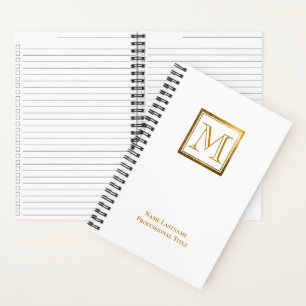 Elegant Monogram Gold Square Lijst Checklist Notitieboek
