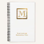 Elegant Monogram Gold Square Lijst Checklist Notitieboek (Voorkant)