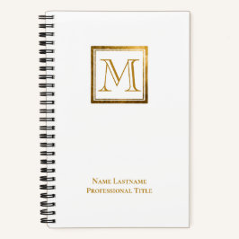 Elegant Monogram Gold Square Lijst Checklist Notitieboek