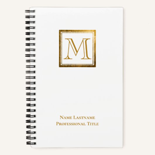 Elegant Monogram Gold Square Lijst Checklist Notitieboek (Voorkant)