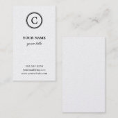 Elegant Monogram Gold Visitekaartjes (Voorkant / Achterkant)