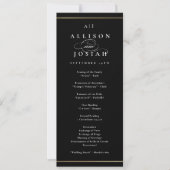 Elegant Monogram Gold Wedding (Voorkant)