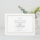 Elegant Monogram Gold Wedding (Staand voorkant)