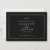 Elegant Monogram Gold Wedding (Voorkant)