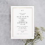 Elegant Monogram Gold Wedding Save The Date<br><div class="desc">Deze klassieke goudweddenschap is eenvoudig en veelzijdig. Het kenmerkt een chic wit en zwart ontwerp met een monogram,  manuscriptdetails,  eenvoudig goud lijst en formele editable teksten. Klik uitgeven knoop om dit ontwerp aan te passen.</div>