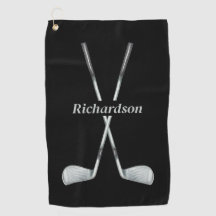 Elegant Monogram Golf Towel