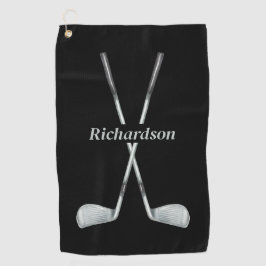 Elegant Monogram Golf Towel Golfhanddoek