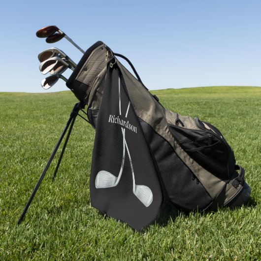 Elegant Monogram Golf Towel Golfhanddoek (Groen)