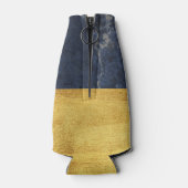 Elegant monogram goud marmer flesjeskoeler (Achterkant)