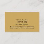 Elegant Monogram Goud Modern FAUX Gouden Gestreept Visitekaartje (Achterkant)