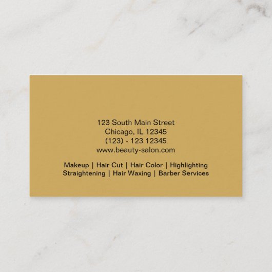 Elegant Monogram Goud Modern FAUX Gouden Gestreept Visitekaartje (Achterkant)