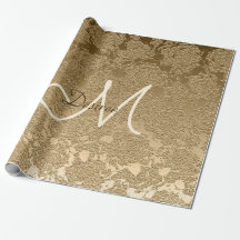 Elegant Monogram Goud Modern Meisje Bloemen
