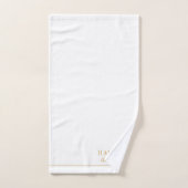 Elegant Monogram Goud Naam Wit Bad Handdoek (Handdoek)