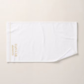 Elegant Monogram Goud Naam Wit Bad Handdoek (Handdoek)
