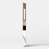 Elegant monogram goud & roos goudmarmer Case-Mate iPhone case (Achterkant / Links)