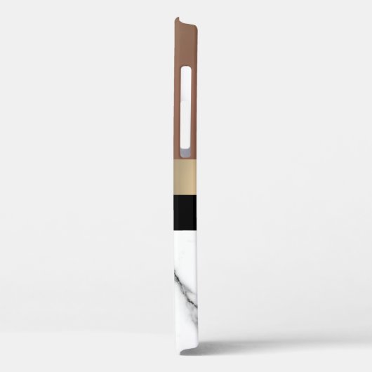 Elegant monogram goud & roos goudmarmer Case-Mate iPhone case (Achterkant / Links)