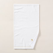 Elegant Monogram Goud Script Naam Wit Bad Handdoek (Handdoek)
