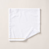 Elegant Monogram Goud Script Naam Wit Bad Handdoek (Wasdoekje)
