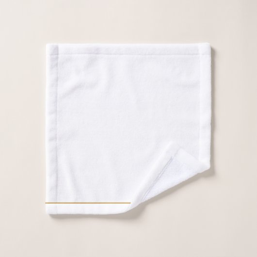 Elegant Monogram Goud Script Naam Wit Bad Handdoek (Wasdoekje)