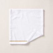 Elegant Monogram Goud Script Naam Wit Bad Handdoek (Wasdoekje)