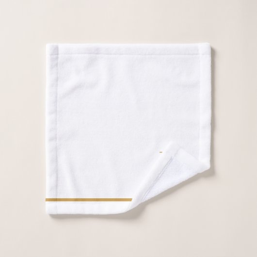 Elegant Monogram Goud Script Naam Wit Bad Handdoek (Wasdoekje)
