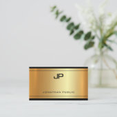 Elegant Monogram Goud ziet er modern verfijnd uit Visitekaartje (Staand voorkant)