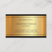 Elegant Monogram Goud ziet er modern verfijnd uit Visitekaartje (Achterkant)