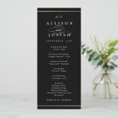 Elegant Monogram Gouden Bruiloft (Staand voorkant)