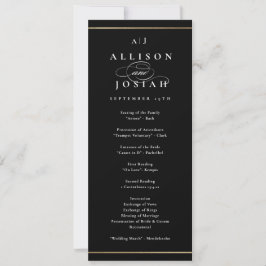 Elegant Monogram Gouden Bruiloft