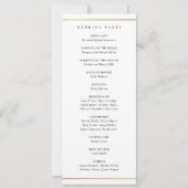 Elegant Monogram Gouden Huwelijksprogramma (Achterkant)