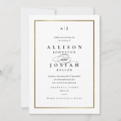 Elegant Monogram Gouden Trouwdag Save The Date (Voorkant)