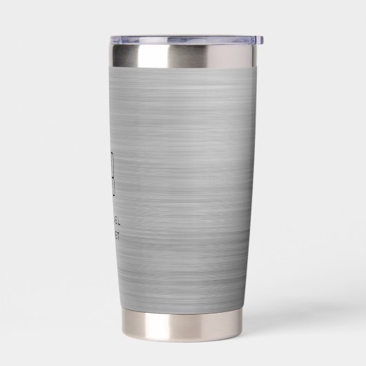 Elegant Monogram Gray Geïsoleerde Drinkbeker (Links)