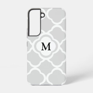 Elegant Monogram Gray Samsung Galaxy Hoesje