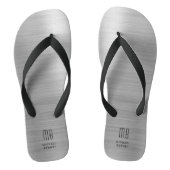 Elegant Monogram Gray Teenslippers (Voetbed)