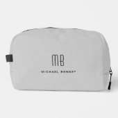 Elegant Monogram Gray Toilettasje (Voorkant)