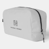Elegant Monogram Gray Toilettasje (Rechterhoek)