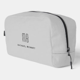 Elegant Monogram Gray Toilettasje