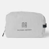 Elegant Monogram Gray Toilettasje (Achterkant)