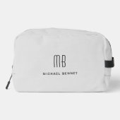 Elegant Monogram Gray Toilettasje (Achterkant)