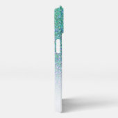 Elegant Monogram Green Glitter Ombre Voornaam iPhone Hoesje (Rechterkant)