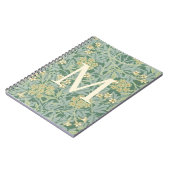 Elegant Monogram Green Jasmine Floral Notitieboek (Linkerzijde)