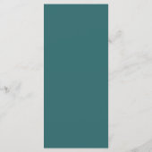 Elegant Monogram Green Jewel Tone Dinner Menu (Achterkant)
