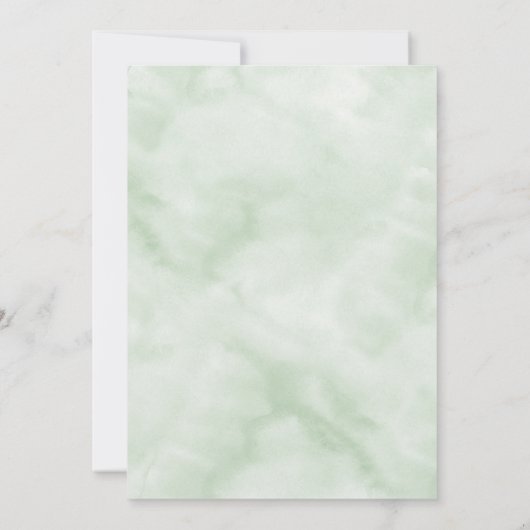 Elegant Monogram Greenery Eucalyptus Sage Wedding Kaart (Achterkant)