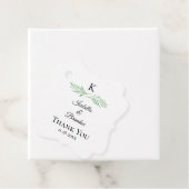 Elegant Monogram Greenery Wedding Bedankjes Labels (In situ)