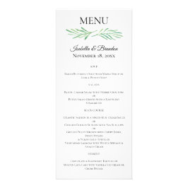 Elegant Monogram Greenery Wedding Menu 2