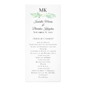 Elegant Monogram Greenery Wedding Programme 2 Reclamekaart (Voorkant)