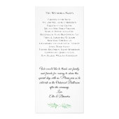 Elegant Monogram Greenery Wedding Programme 2 Reclamekaart (Achterkant)