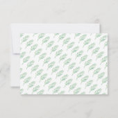 Elegant Monogram Greenery Wedding RSVP Kaart (Achterkant)