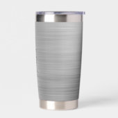 Elegant Monogram Grijs Geïsoleerde Drinkbeker (Links)