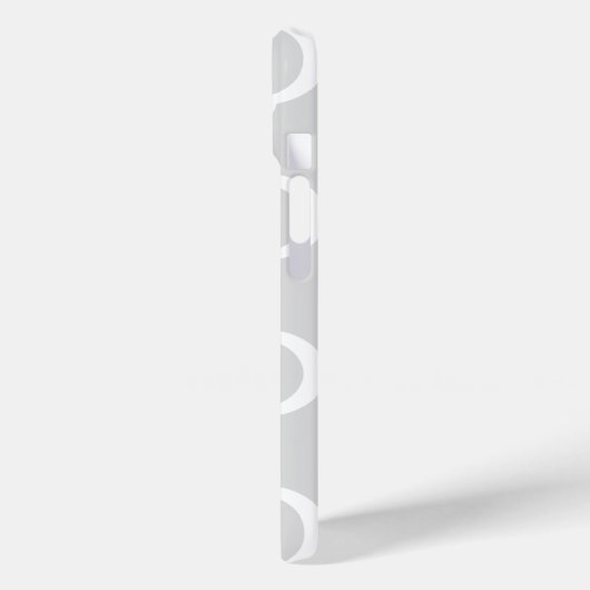 Elegant monogram grijs patroon Case-Mate iPhone case (Achterkant / Links)